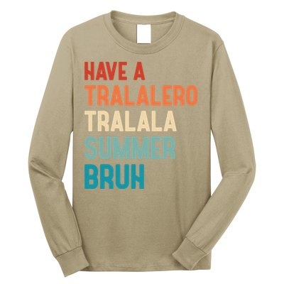 Tralalero Tralala Brainrot Teacher Last Day Of School Long Sleeve Shirt