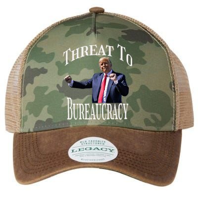 Threat To Bureaucracy Political Humor Maga Supporters Legacy Tie Dye Trucker Hat