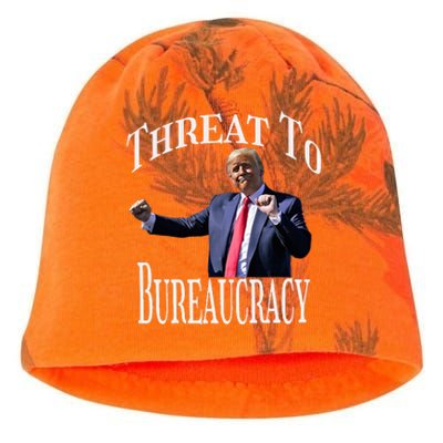 Threat To Bureaucracy Political Humor Maga Supporters Kati - Camo Knit Beanie