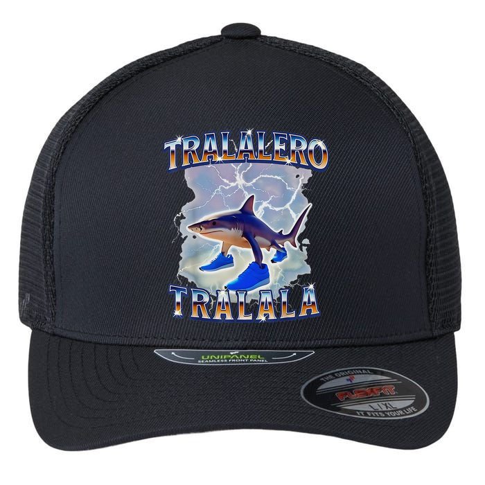 Tralalero Tralala Bootleg Brainrot Italian Brainrot Meme Flexfit Unipanel Trucker Cap