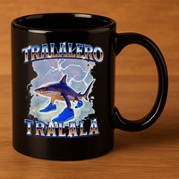 Tralalero Tralala Bootleg Brainrot Italian Brainrot Meme 11oz C Handle Ceramic Mug