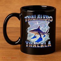 Tralalero Tralala Bootleg Brainrot Italian Brainrot Meme 11oz C Handle Ceramic Mug