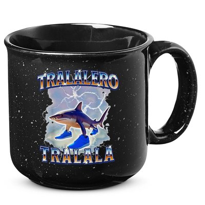Tralalero Tralala Bootleg Brainrot Italian Brainrot Meme 15oz Campfire Ceramic Mug