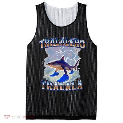 Tralalero Tralala Bootleg Brainrot Italian Brainrot Meme Mesh Reversible Basketball Jersey Tank
