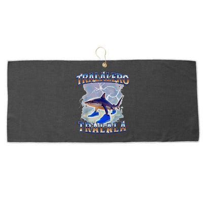 Tralalero Tralala Bootleg Brainrot Italian Brainrot Meme Large Microfiber Waffle Golf Towel