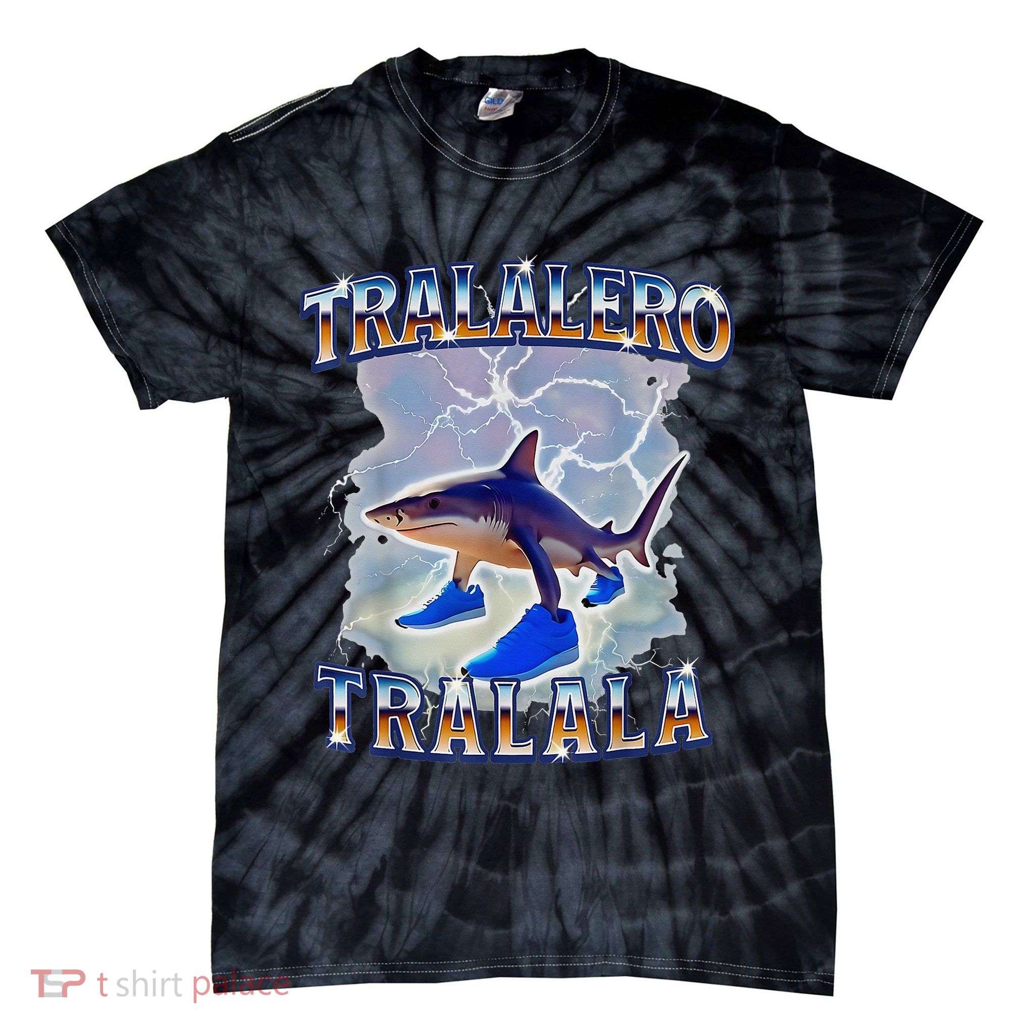 Tralalero Tralala Bootleg Brainrot Italian Brainrot Meme Tie-Dye T-Shirt
