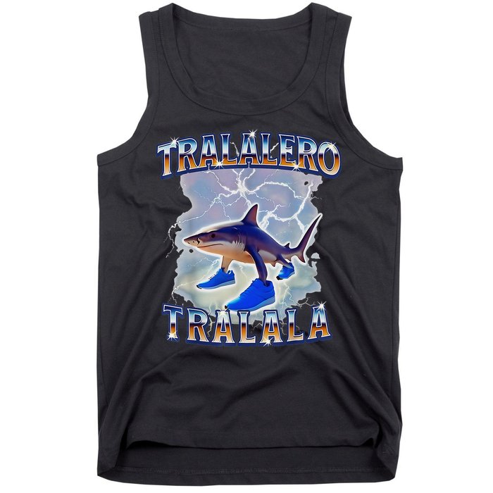 Tralalero Tralala Bootleg Brainrot Italian Brainrot Meme Tank Top