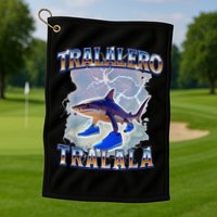 Tralalero Tralala Bootleg Brainrot Italian Brainrot Meme Golf Towel