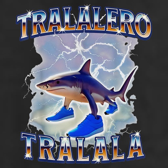 Tralalero Tralala Bootleg Brainrot Italian Brainrot Meme Golf Towel