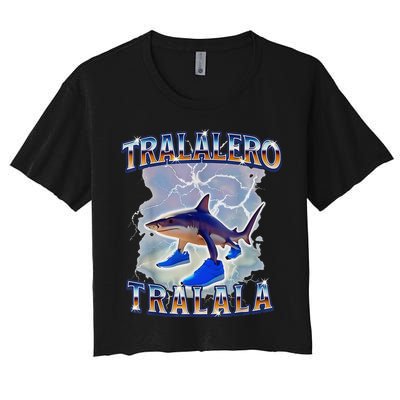 Tralalero Tralala Bootleg Brainrot Italian Brainrot Meme Crop Top