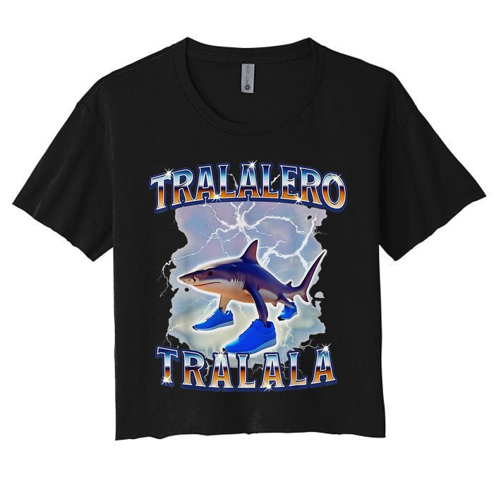 Tralalero Tralala Bootleg Brainrot Italian Brainrot Meme Crop Top
