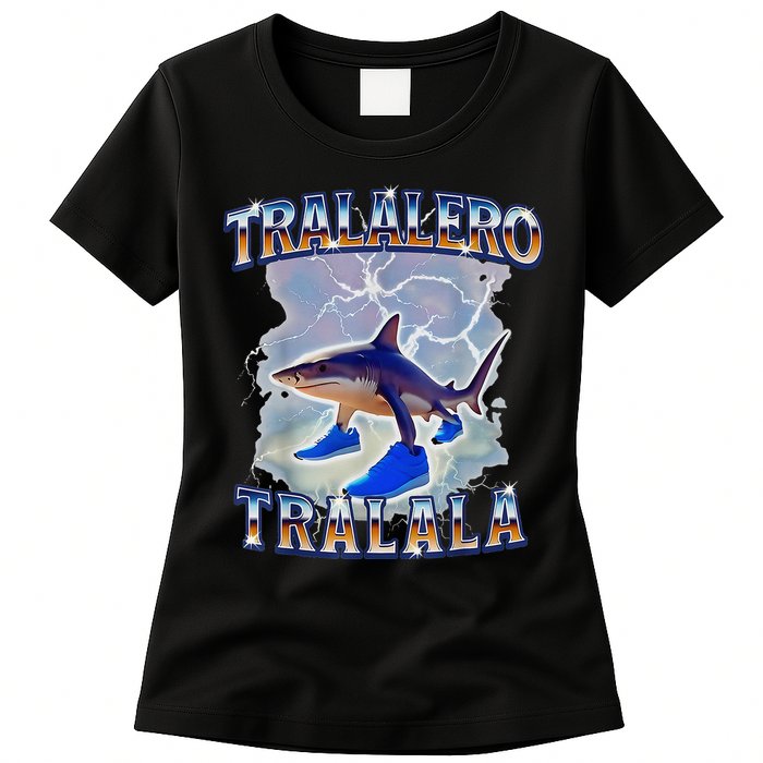 Tralalero Tralala Bootleg Brainrot Italian Brainrot Meme Womens T-Shirt