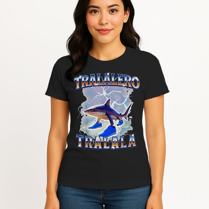 Tralalero Tralala Bootleg Brainrot Italian Brainrot Meme Womens T-Shirt