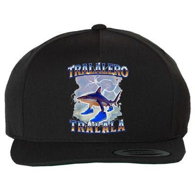 Tralalero Tralala Bootleg Brainrot Italian Brainrot Meme Wool Snapback Cap