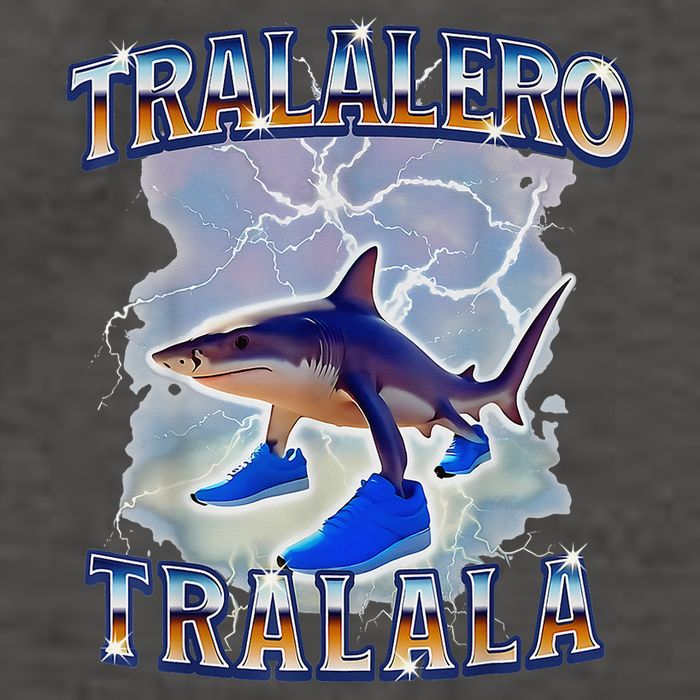 Tralalero Tralala Bootleg Brainrot Italian Brainrot Meme Vector Backpack