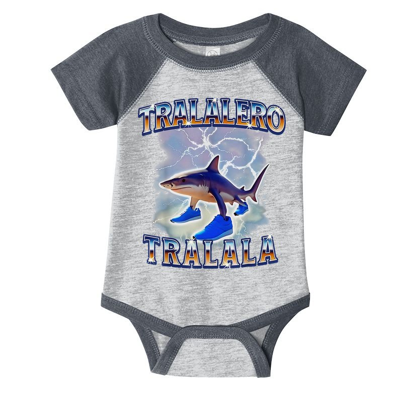 Tralalero Tralala Bootleg Brainrot Italian Brainrot Meme Infant Baby Jersey Bodysuit