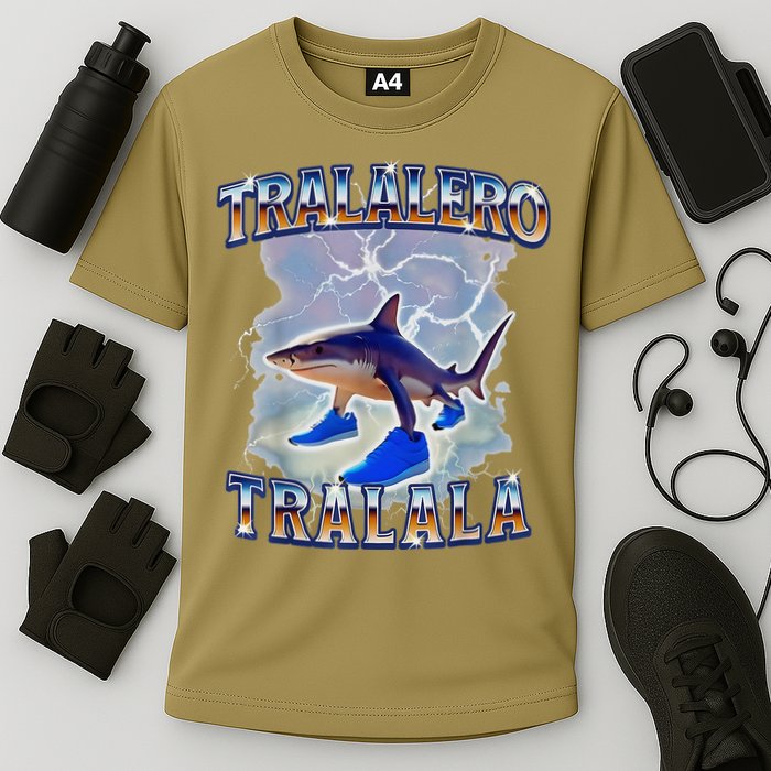 Tralalero Tralala Bootleg Brainrot Italian Brainrot Meme Performance Shirt