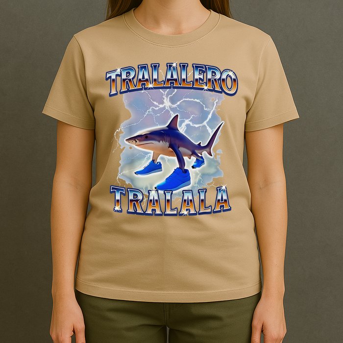 Tralalero Tralala Bootleg Brainrot Italian Brainrot Meme T-Shirt