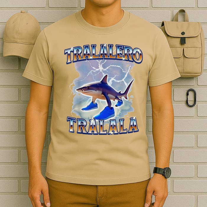 Tralalero Tralala Bootleg Brainrot Italian Brainrot Meme T-Shirt