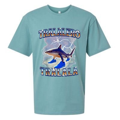 Tralalero Tralala Bootleg Brainrot Italian Brainrot Meme Sueded Cloud Jersey T-Shirt