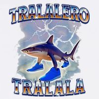 Tralalero Tralala Bootleg Brainrot Italian Brainrot Meme Garment-Dyed Sweatshirt