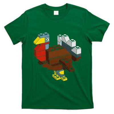 Turkey Thanksgiving Block Brick Building Master Builder T-Shirt
