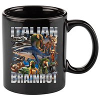 Tralalero Tralala Bombardino Crocodilo Italian Brainrot  11oz C Handle Ceramic Mug
