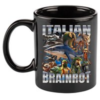 Tralalero Tralala Bombardino Crocodilo Italian Brainrot  11oz C Handle Ceramic Mug
