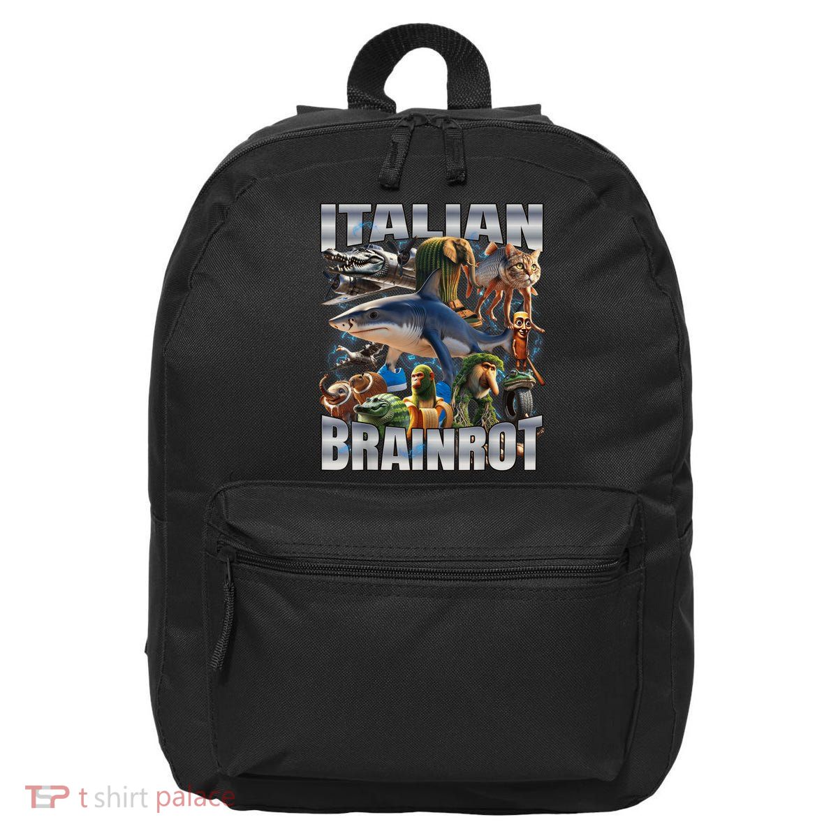 Tralalero Tralala Bombardino Crocodilo Italian Brainrot  16 in Basic Backpack