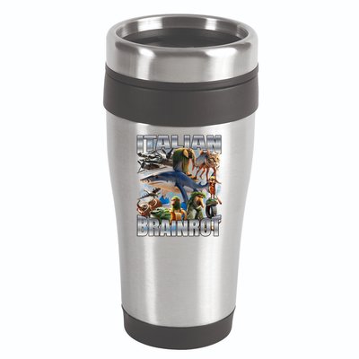 Tralalero Tralala Bombardino Crocodilo Italian Brainrot  16oz Travel Tumbler