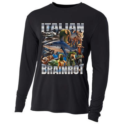 Tralalero Tralala Bombardino Crocodilo Italian Brainrot  Cooling Performance Long Sleeve Crew