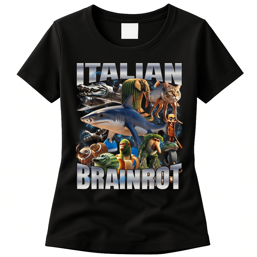 Tralalero Tralala Bombardino Crocodilo Italian Brainrot  Womens T-Shirt