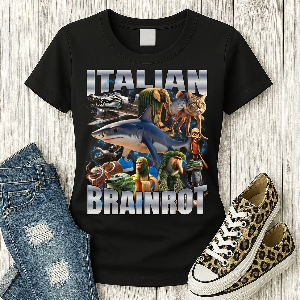 Tralalero Tralala Bombardino Crocodilo Italian Brainrot  Womens T-Shirt
