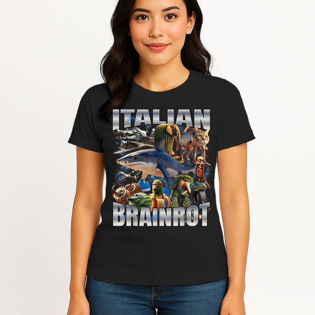 Tralalero Tralala Bombardino Crocodilo Italian Brainrot  Womens T-Shirt