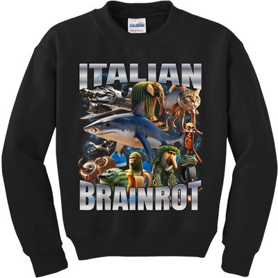 Tralalero Tralala Bombardino Crocodilo Italian Brainrot  Kids Sweatshirt