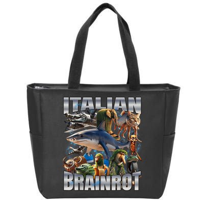 Tralalero Tralala Bombardino Crocodilo Italian Brainrot  Zip Tote Bag