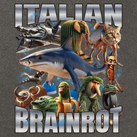 Tralalero Tralala Bombardino Crocodilo Italian Brainrot  Cotton Canvas Backpack