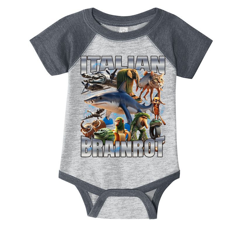 Tralalero Tralala Bombardino Crocodilo Italian Brainrot  Infant Baby Jersey Bodysuit