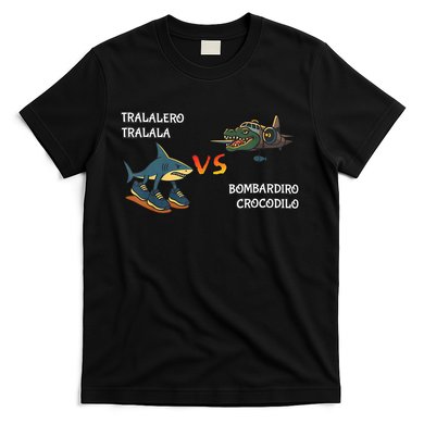 Tralalero Tralala Brainrot Meme Bombardino Crocodilo Italian  T-Shirt