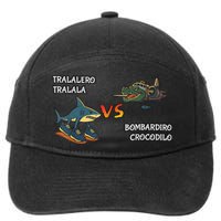 Tralalero Tralala Brainrot Meme Bombardino Crocodilo Italian  7-Panel Snapback Hat