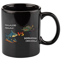 Tralalero Tralala Brainrot Meme Bombardino Crocodilo Italian  11oz C Handle Ceramic Mug