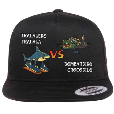 Tralalero Tralala Brainrot Meme Bombardino Crocodilo Italian  Flatbill Hat