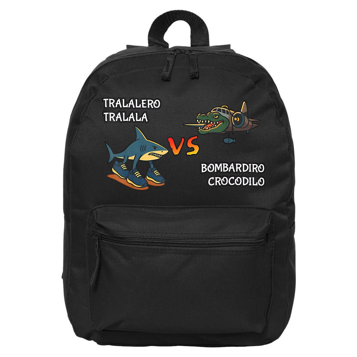 Tralalero Tralala Brainrot Meme Bombardino Crocodilo Italian  16 in Basic Backpack
