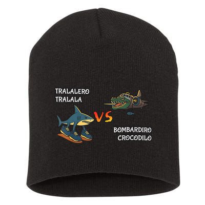Tralalero Tralala Brainrot Meme Bombardino Crocodilo Italian  Short Acrylic Beanie