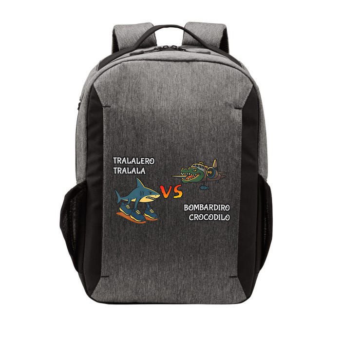 Tralalero Tralala Brainrot Meme Bombardino Crocodilo Italian  Vector Backpack