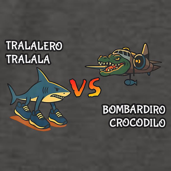 Tralalero Tralala Brainrot Meme Bombardino Crocodilo Italian  Vector Backpack
