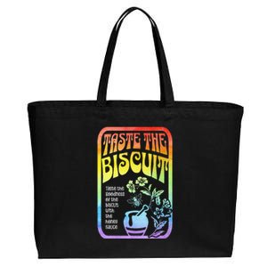 Taste The Biscuit Taste The Goodness Cotton Canvas Jumbo Tote