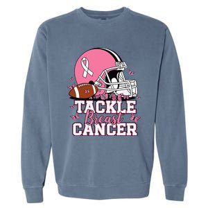 T Tackle Breast Cancer Awareness American Garment-Dyed Sweatshirt