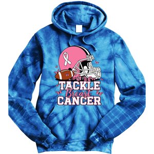 T Tackle Breast Cancer Awareness American Tie Dye Hoodie