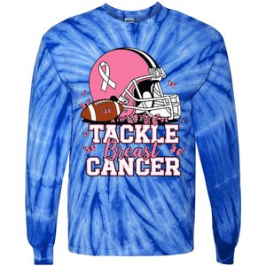 T Tackle Breast Cancer Awareness American Tie-Dye Long Sleeve Shirt